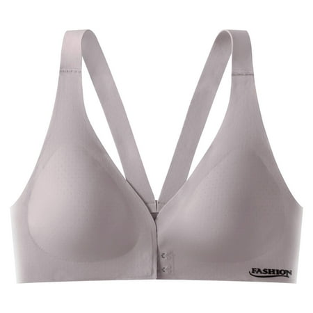 VMESZQFG Bras for Women No Underwire Sports Bra Packs Womens Front Closure Bra Racerback Plus Size Unlined Underwire Full Coverage Bras Purple