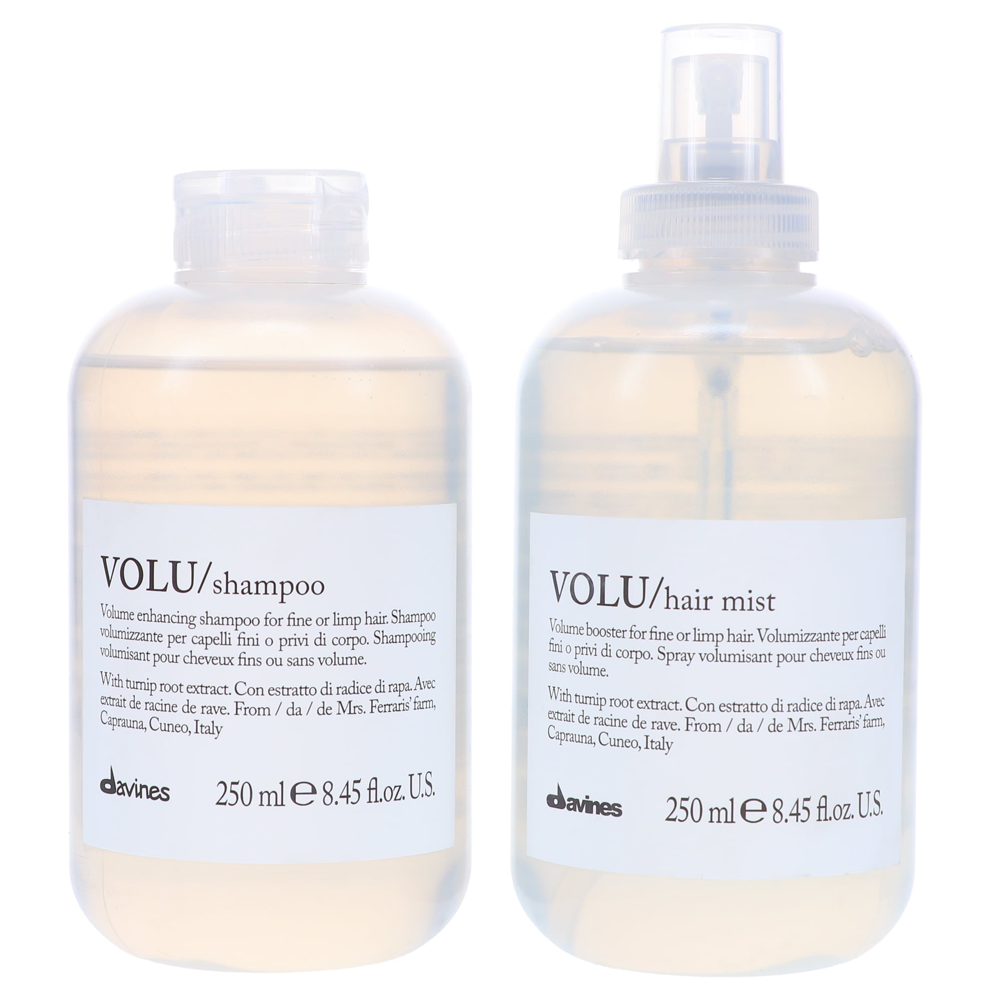 Davines VOLU Volume Enhancing Shampoo 8.45 oz & VOLU Volume Booster