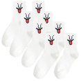 thumbnail image 1 of Calcetines EmojiWhite 4Pares Blanco 5-9.5US Emoticonos Tubo Medio Poliéster, 1 of 4