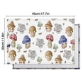 thumbnail image 6 of Colorful Mushroom Cartoon White Pattern Summer Placemats Table Placemats Set Of 4-Linen Kitchen Washable Placemats Table Mats 11.8"x17.7" Non-Slip Heat Resistant, 6 of 6