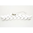 thumbnail image 6 of New Women Fashion Jewelry Choker Necklace Shiny Silver Faux Leather Leaf Fabric, 6 of 8