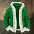 thumbnail image 4 of MAIHAN-Boy's Solid Color Winter Anorak Coat -Winter Hooded Cardigan, Christmas Warm Jacket, Christmas Hooded Cardigan Open Front Sweater(Green,6-7Years), 4 of 5