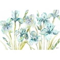 thumbnail image 2 of Tre Sorelle Studios 18x13 Black Ornate Wood Framed with Double Matting Museum Art Print Titled - Watercolor Iris Landscape, 2 of 4