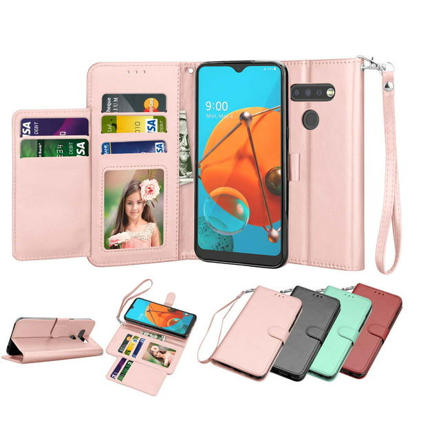 LG K51 / LG Q51 Wallet Case, LG Reflect PU Leather Cases, Tekcoo ID Cash  Credit Card Slots Holder Purse Carrying Folio Flip Cover [Detachable  Magnetic 