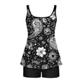 thumbnail image 6 of Frostluinai Women's Boho Tankini Swimsuit Vintage Graphic Print Two Piece Bathing Suit with Boyshorts Adjustable Strap Beach Swimwear Gifts, 6 of 6