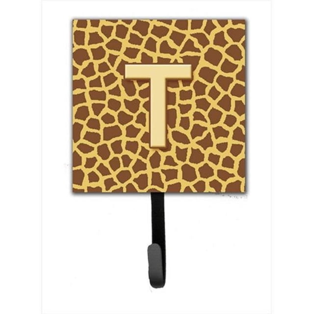 Carolines Treasures CJ1025-TSH4 Letter T Initial Monogram - Giraffe Leash Holder Or Key Hook