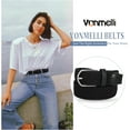thumbnail image 2 of Women Braided Stretch Belts Elastic Canvas Woven Belts For Jeans Pants, 2 of 7