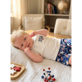 thumbnail image 6 of BemeyourBBs Toddler Baby Boy 4th of July Outfit Infant Baby Boys Independence Day Clothes Patriot Star Printed Short Sleeve Lapel Button Shirt Drawstring Shorts Set Toddler Boys Summer Outfit, 6 of 9