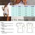thumbnail image 3 of EHQJNJ Female Vintage T Shirts for Women Trendy Women's Solid Color Knot Loose Short Sleeve T Shirt White Blouse Women's Novelty T-Shirts, 3 of 5