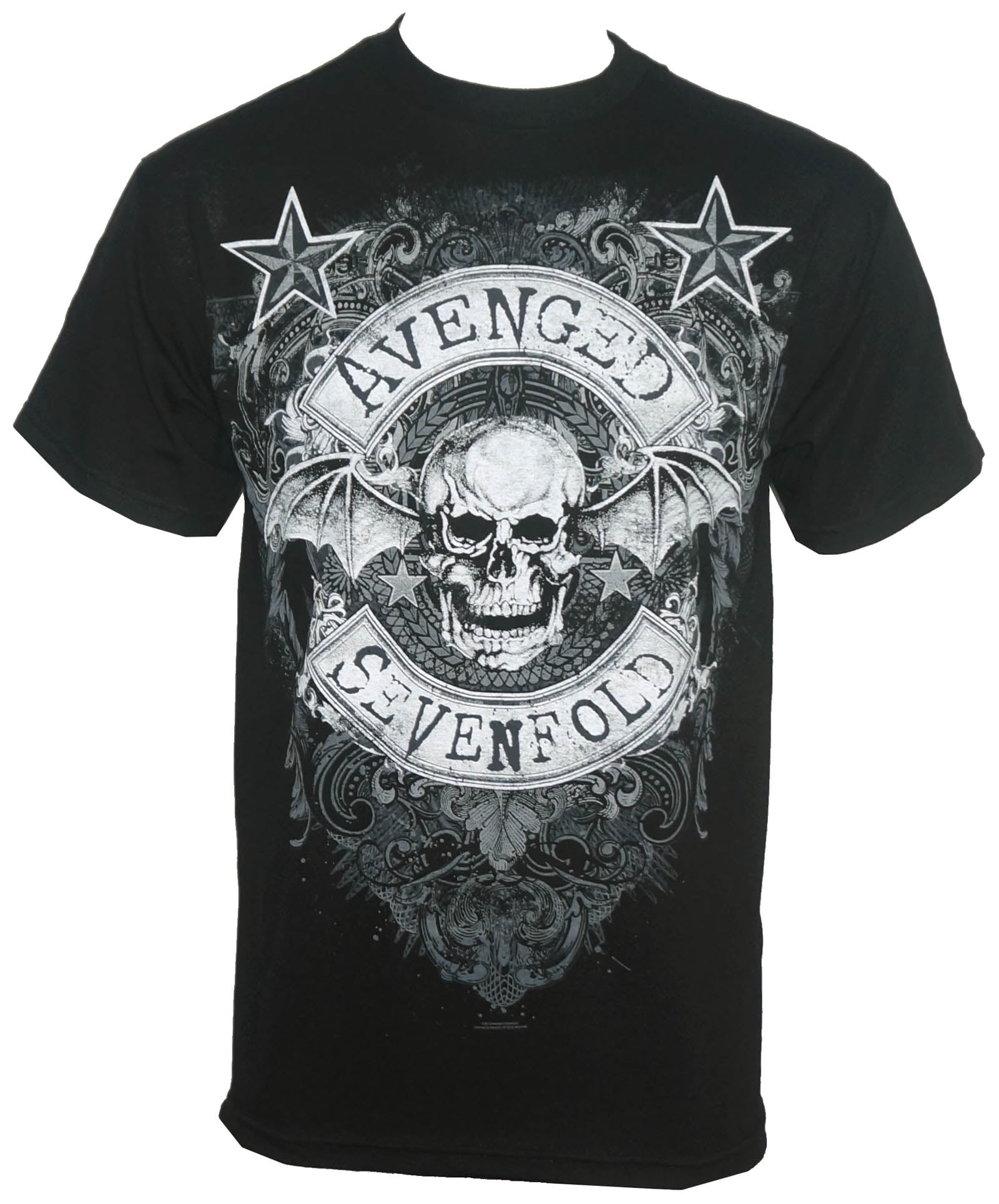 Bravado - AVENGED SEVENFOLD Stars Flourish Skull T-Shirt - Walmart.com ...