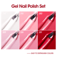 thumbnail image 4 of Gellen Gel Nail Polish Kit, 6 Colors Glossy White Pink Red UV Gel Polish Set, Soak Off Nail Polish Set for Home DIY Manicure, Gifts for Women, 4 of 9