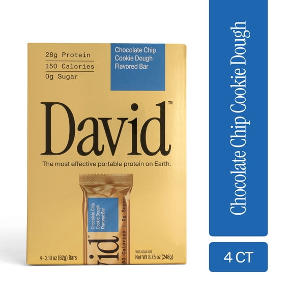 David High Protein Bars, Chocolate Chip Cookie Dough - 28g Protein
