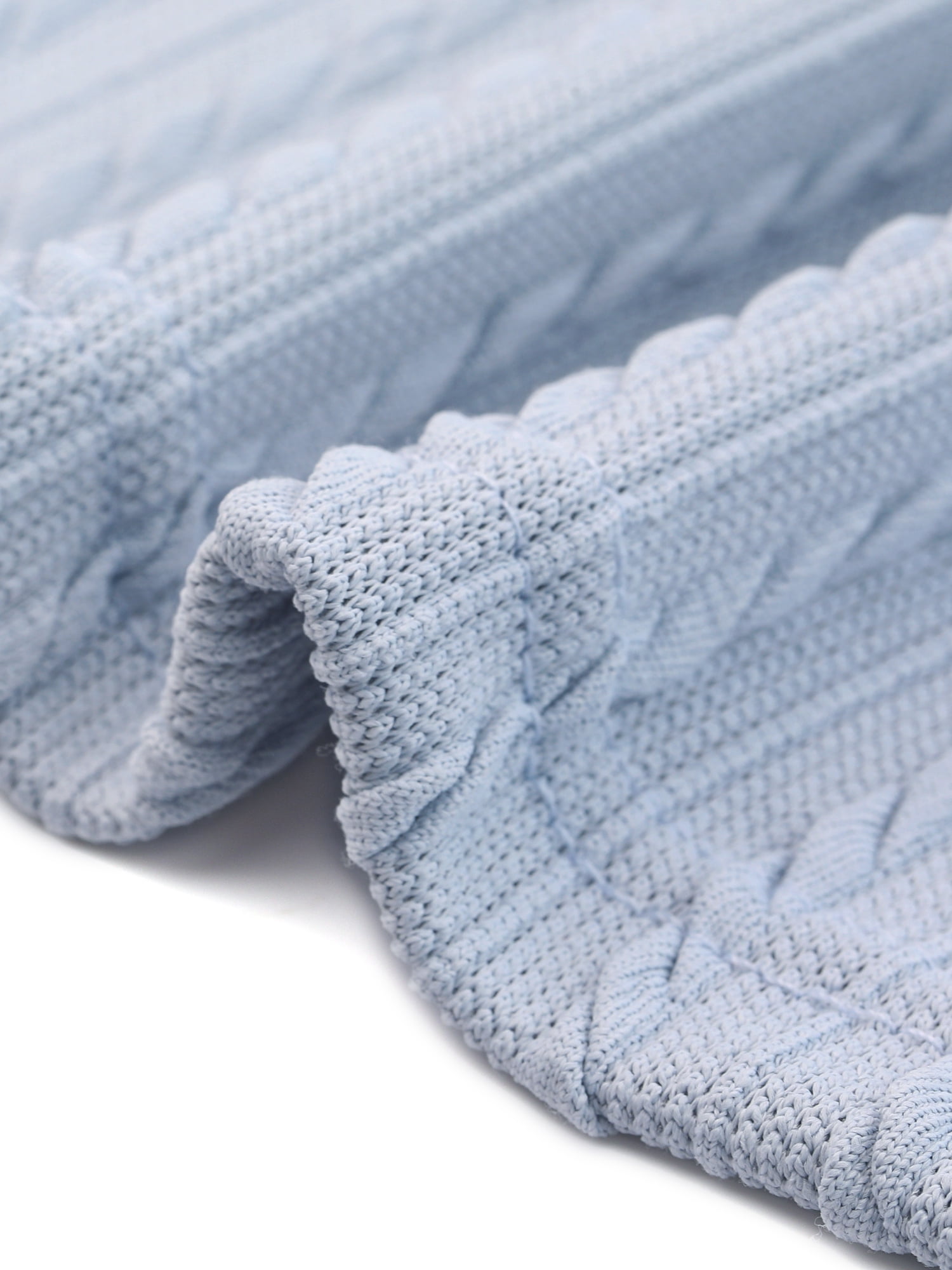 DARING DIVA Women's Plus Textured Rolled Sleeve Tee Crew Neck Blouses 3X Light Blue