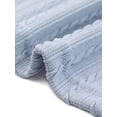 thumbnail image 5 of DARING DIVA Women's Plus Textured Rolled Sleeve Tee Crew Neck Blouses 2X Light Blue, 5 of 6