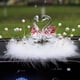 thumbnail image 5 of Ambientador de coche de lujo con forma de cisne de cristal giratorio y alimentado por energía solar, para decoración de interiores, perfume ligero para automóvil, 5 of 5