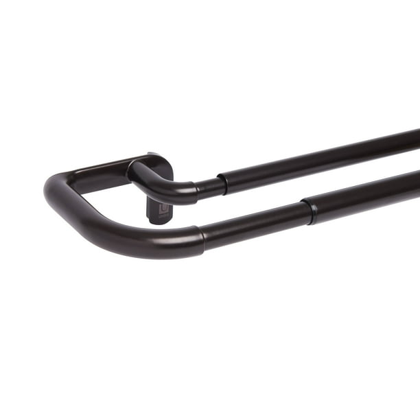 Umbra 4888" Twilight 3/4" Room Darkening Double Curtain Rod, Auburn