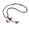 thumbnail image 1 of 2x Botella De Aceite Esencial Difusor Collar Con Colgante De Vidrio De Perfume Morado Claro, 1 of 8