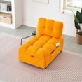 thumbnail image 4 of Fabric Convertible Bed , 39.11 Inches Long In Alluring Orange - With For A Welcoming Living Area, 4 of 6