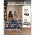 thumbnail image 3 of VEVOR Metal Storage Trunk, Set of 2, Wooden Suitcase Storage Boxes with Padlocks, Large Trunk Includes Casters and 3 Metal Handles, Decorative Store Chest with Lids for Travel, Apartment, Dorm, Gray, 3 of 9