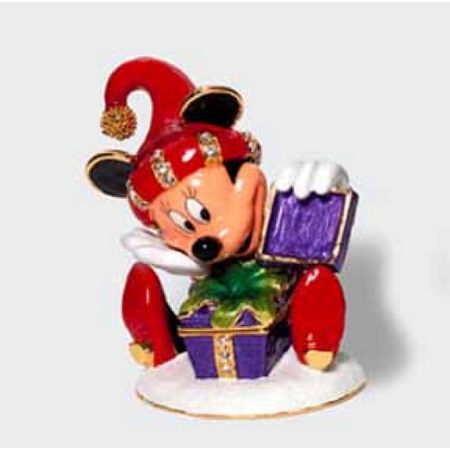 Decorative Jeweled Box - Disney Mickey's Christmas Surprise Jeweled Hinged Box