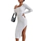 thumbnail image 1 of Dinheiro Vestido tipo suéter para mujer, vestido ajustado con elasticidad, suéter ajustado, vestidos ajustados de punto, m, 1 of 6
