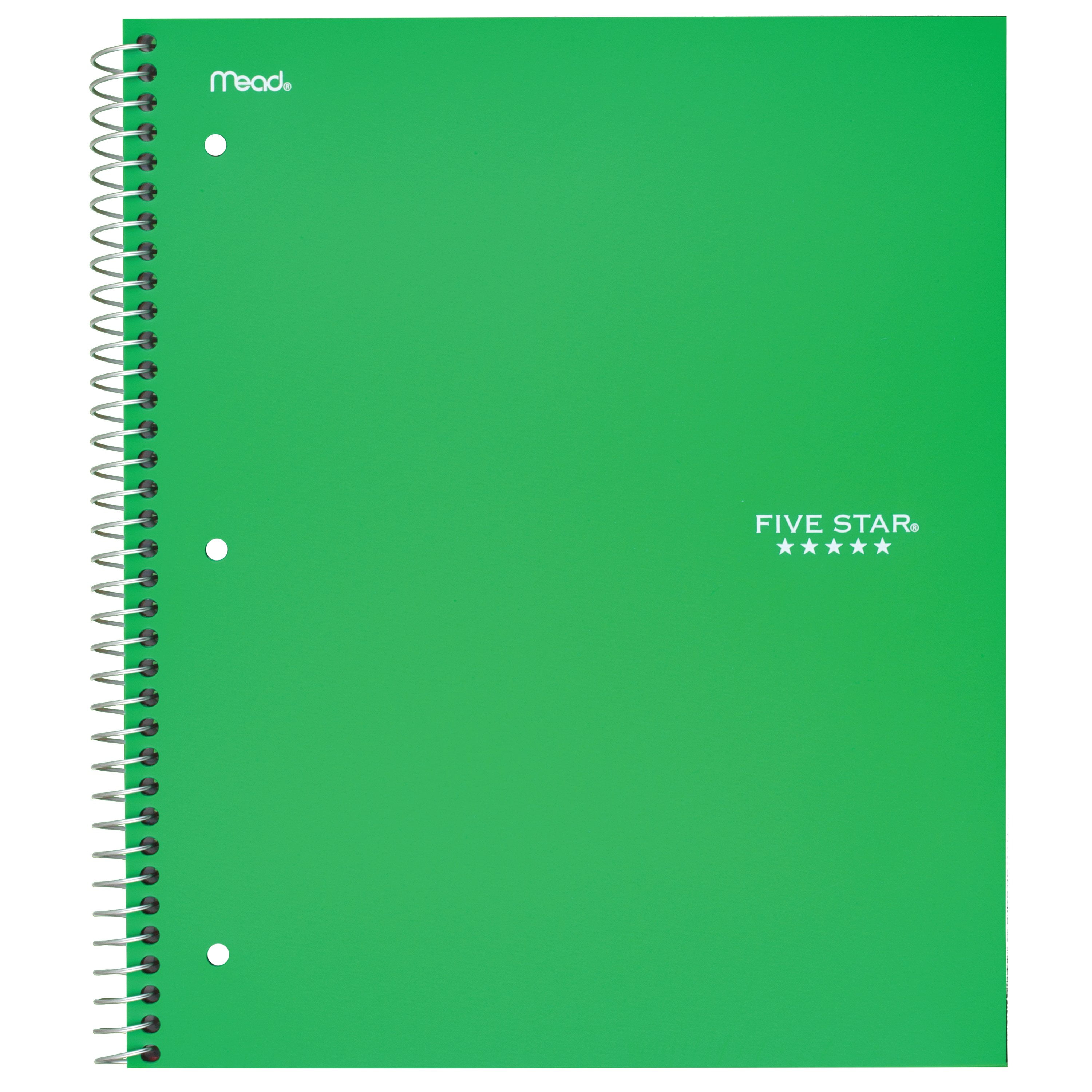 Basics Wide Ruled Wirebound 3Subject 150Sheet Notebook with Pocket
