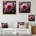 thumbnail image 4 of Designart "Twilight Lavender Blooms Of Zinnias" Zinnias Floater Framed Canvas Prints, 4 of 5