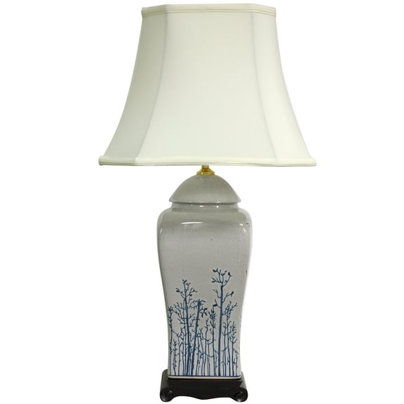 Oriental Furniture 26 Inch Vase Lamp, Table lamp, decorative piece, accent item, living room, bedroom item