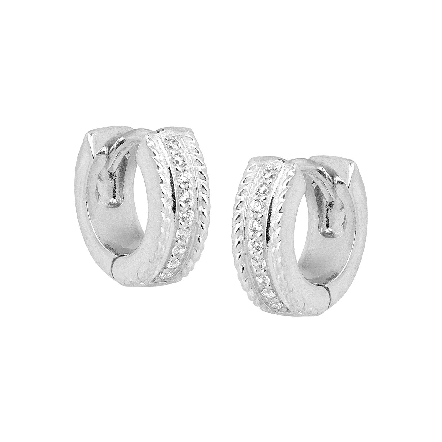 3//8 Inch Petite Sterling Silver Hoop Earrings