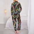thumbnail image 3 of Pajama Sets for Women 2 Pcs, Watercolor Romantic Paisley Button Down Long Sleeve Sleepwear Lounge PJ Sets, 3 of 6