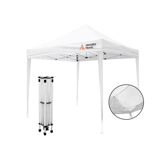 Toldo plegable Carpa retráctil Impermeable Armored Travel  para exteriores Reforzado 3x3 M Blanco