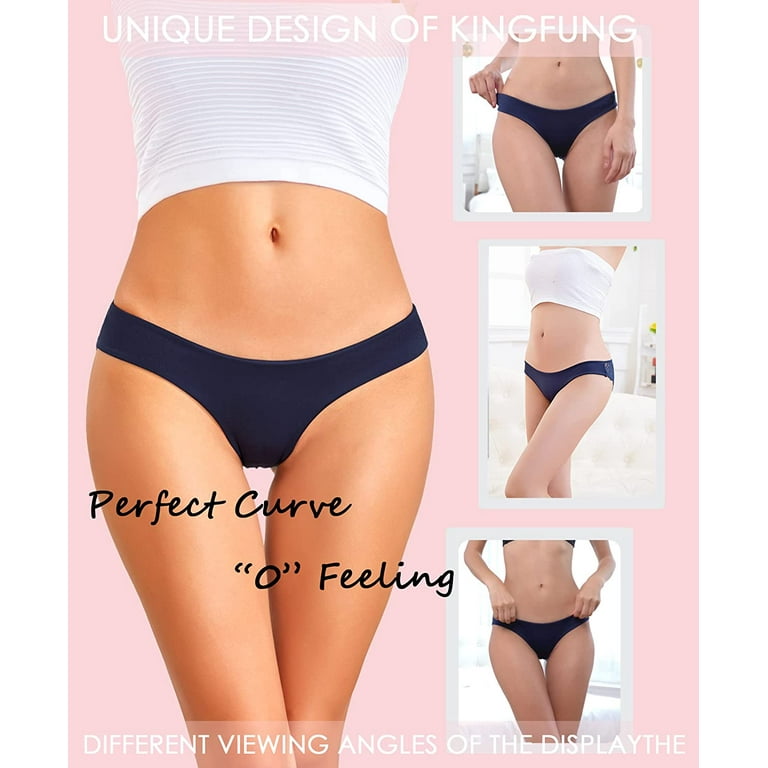  9 Pack Seamless Thongs For Women No Show Underwear V Waisted  Comfortable Sexy Thong Panties XS-L