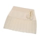 thumbnail image 1 of Minifalda de punto acanalado con cordón ajustable, estética urbana, lisa, de cintura baja, corta beige, 1 of 9
