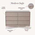 thumbnail image 5 of Little Seeds Pala 6-Drawer Dresser, Taupe/Whitewash, 5 of 14