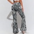 thumbnail image 6 of Oplxuo Flare Leggings for Women Vintage Ethnic Bell Bottom Stretch High Waisted Lounge Yoga Pants, 6 of 7