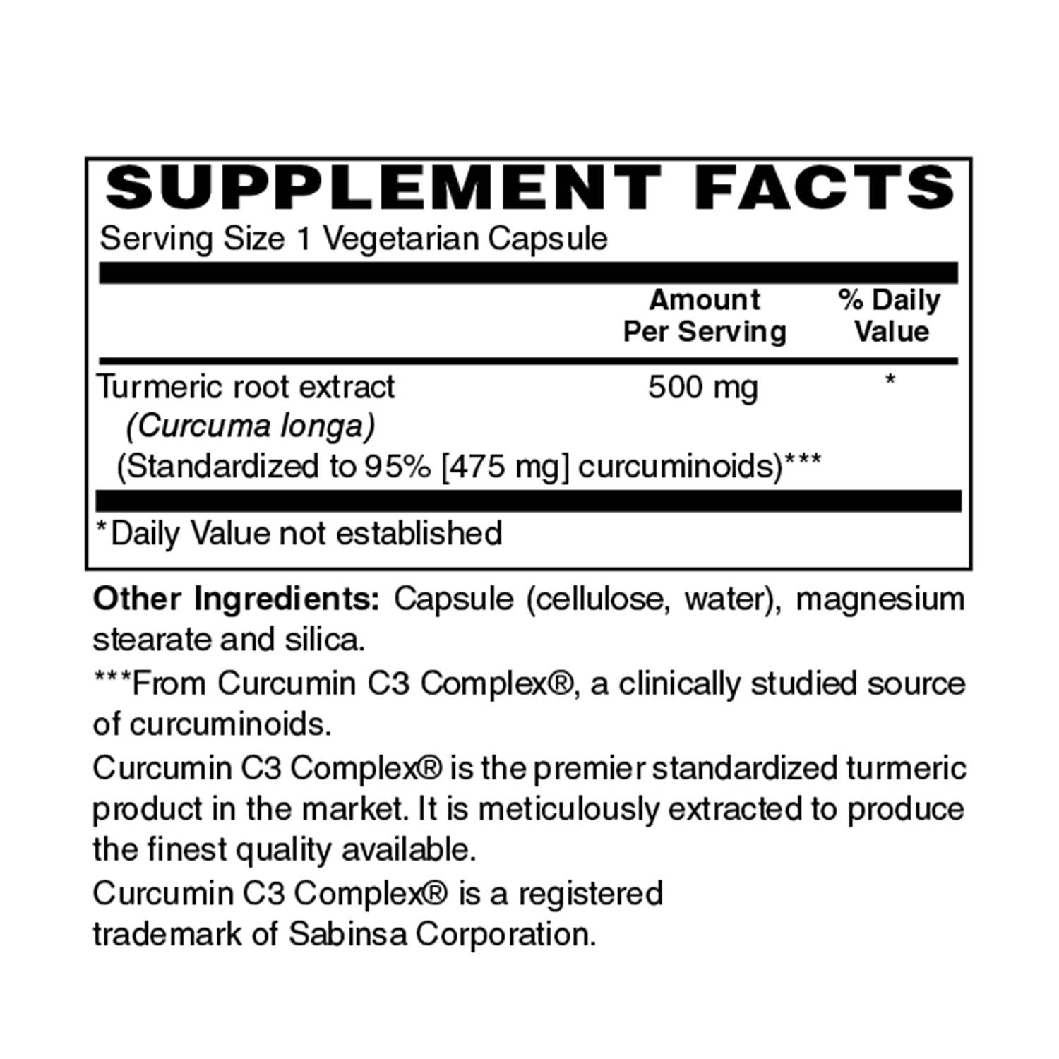 Holly Hill Health Foods, Standardized Turmeric Extract, 500 mg, 60 Vegetarian Capsules