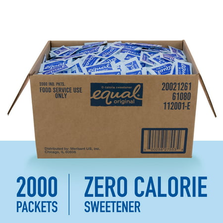 (2000 Packets) Equal Zero Calorie Sweetener, Sugar (Best No Calorie Sweetener)