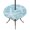 Light Blue White Gray3, variant on Round Outdoor Tablecloth with Umbrella Hole and Zipper, Gray Blue Starfish Tablecloth with Elastic Waterproof, Summer Coastal Nautical Ocean Classic Patio Table Covers for 36" - 44" Pool Tables
