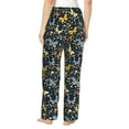 thumbnail image 3 of Xecao Flowers Butterfly Women's Straight Lounge Pajama Pants: The Epitome of Relaxed Sleepwear, 3 of 9