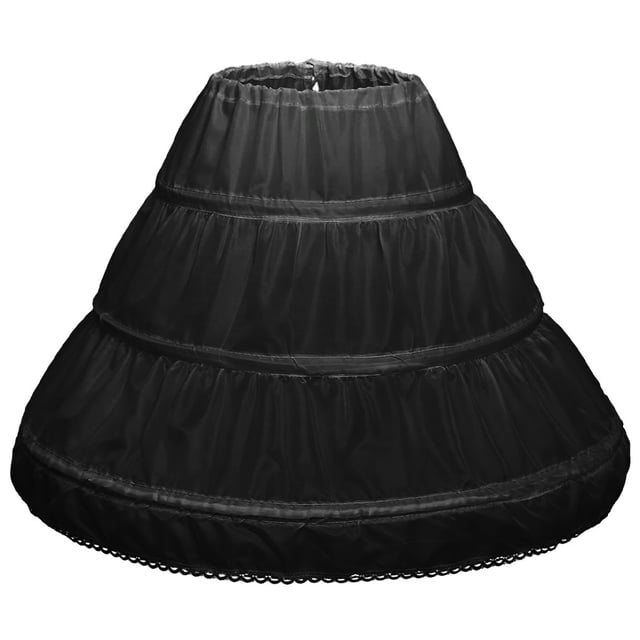 Sonducket Enagua ligera y fácil de usar para niños, opción fácil de regalar, vestido de soporte eficaz Disfraces de disfraces negro 65cm
