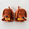 thumbnail image 4 of Bonitas pantuflas de perro salchicha para mujer y hombre | Botines de casa peludos con suela antideslizante | Regalos navideños acogedores para amantes de los perros | Zapatos de interior, 4 of 5