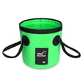 thumbnail image 1 of Naiovety Cubo de agua plegable de PVC, resistente al agua, lavabo, senderismo, de coches, contenedor organizador con asa, accesorios Pescar Verde 20L Naiovety OD022092-08, 1 of 6