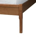 thumbnail image 6 of Baxton Studio Eridian Mid-Century Modern Walnut Brown Finished Wood and Natural Rattan Queen Size Platform Bed, 6 of 10