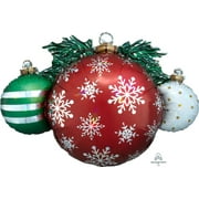 Iridescent Ornaments Shape 35 Inch Foil Mylar Balloon [40093]