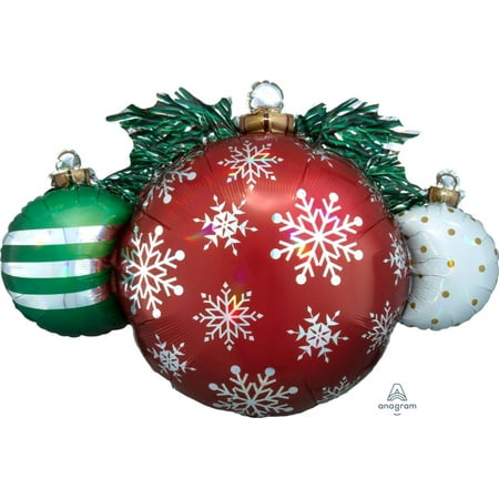 Iridescent Ornaments Shape 35 Inch Foil Mylar Balloon [40093]
