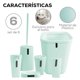 thumbnail image 3 of Kit de 6 Piezas para Baño | Juego de Accesorios para Baño Moderno | Conjunto de Accesorios de Plastico Para Baño | Set de 6 pzas para Baño, 3 of 5