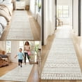 thumbnail image 2 of VUNATE Area Rug 2'x6' Hallway Runner Rug, Non Slip Runner Rugs for Bedroom, Machine Washable Boho Low Pile Rugs for Living Room, Entryway, Kitchen and Corridor, Brown, 2 of 6