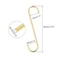 thumbnail image 2 of Uxcell Carbon Steel S Hooks 200mm/ 7.87" Long Hanger Gold Tone 4Pack, 2 of 5
