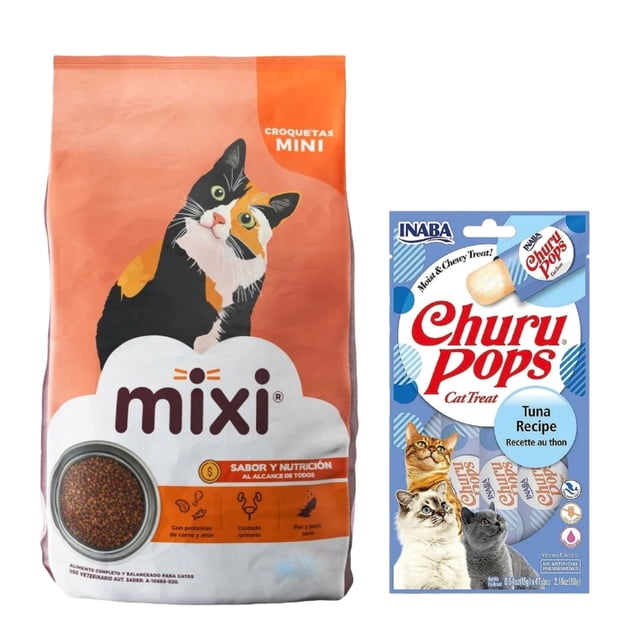 Mixi 9 Kg + Churu Pops Atún Snack 4 tubos de 15g