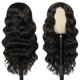 thumbnail image 2 of Pelucas con flequillo para mujer, peluca ondulada suelta, peluca de fibra química, cabello largo, pequeña, rizada, cubierta para la cabeza, peluca rizada negra de seda mate de alta temperatura., 2 of 5
